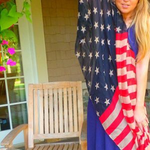 American Flag-Inspired Long Scarf