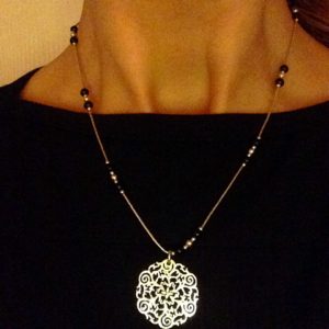 Sterling Silver Onyx Necklace
