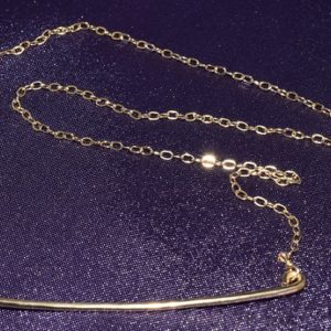 Gold-Filled Textured Bar Necklace