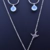 Silver Chalcedony Sparrow Chain & Earrings Duo